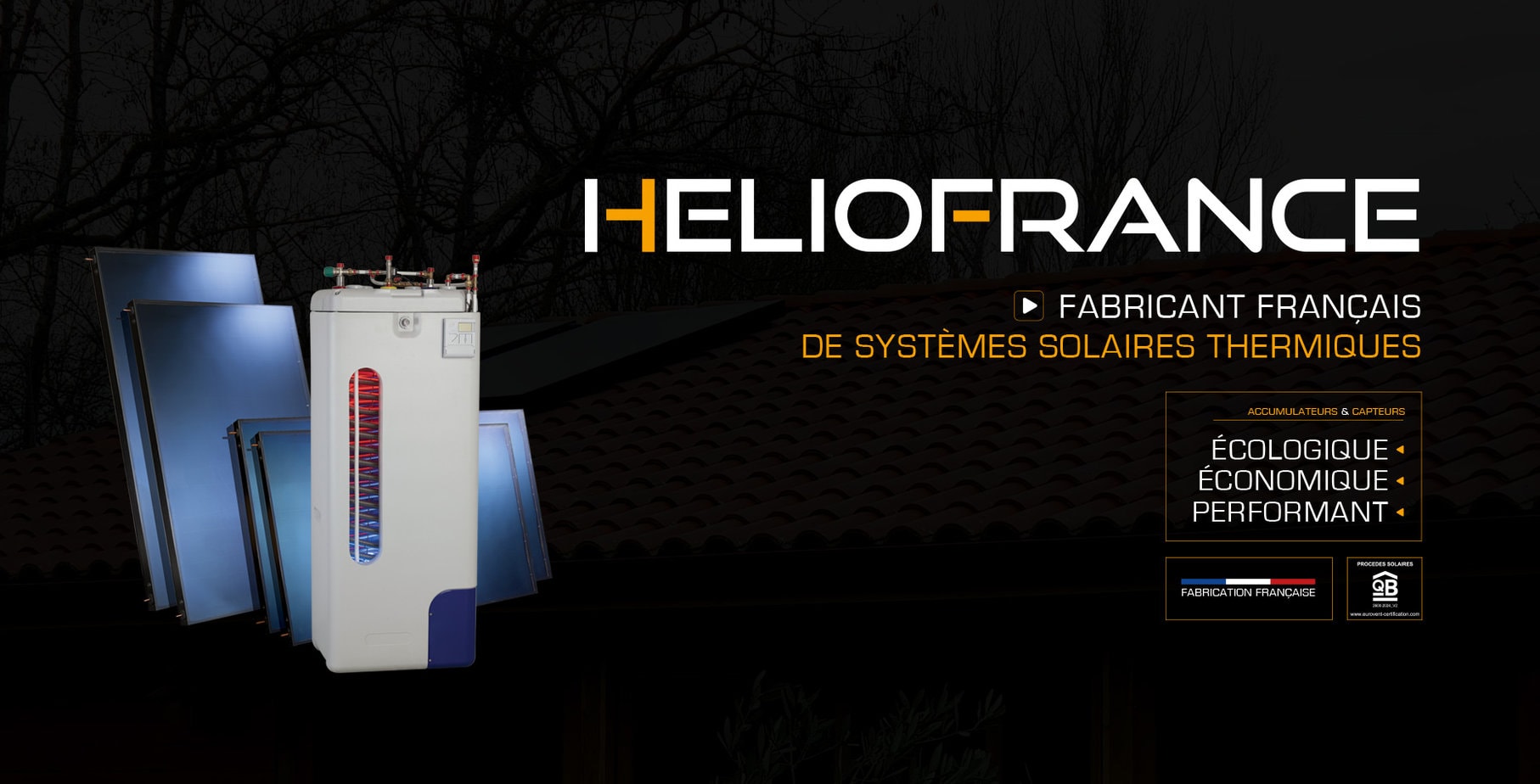 Heliofrance fabricant de système de chauffage et d'eau chaude solaire combiné à Toulouse, Fabrication “Origine France”