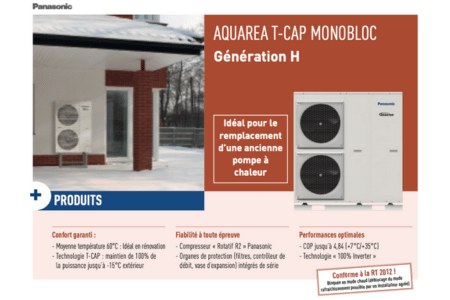 les plus produit de la pompe à chaleur air eau Panasonic Aquarea Monobloc
