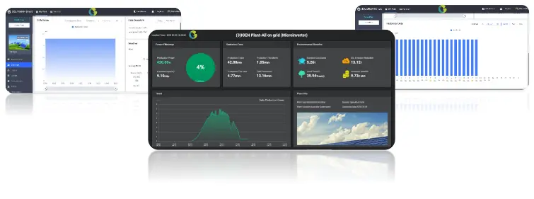 Interface de l'application S-Miles Enduser pour le suivi de production solaire Horus Pro 2.0 S