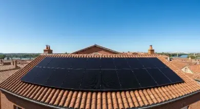 Votre rénovation énergétique est entre les mains d'experts qualifiés. Expert en rénovation énergétique à Toulouse, un artisan pose une pompe à chaleur sur un chantier Wiléo.
